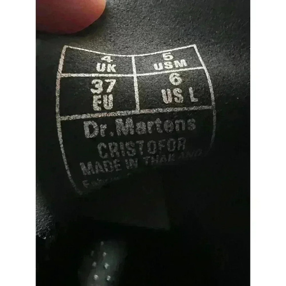 Dr Martens Christofor Leather Harness Black Boots Combat W 6 M 5 NEW No Box 1376 - Picture 7 of 7